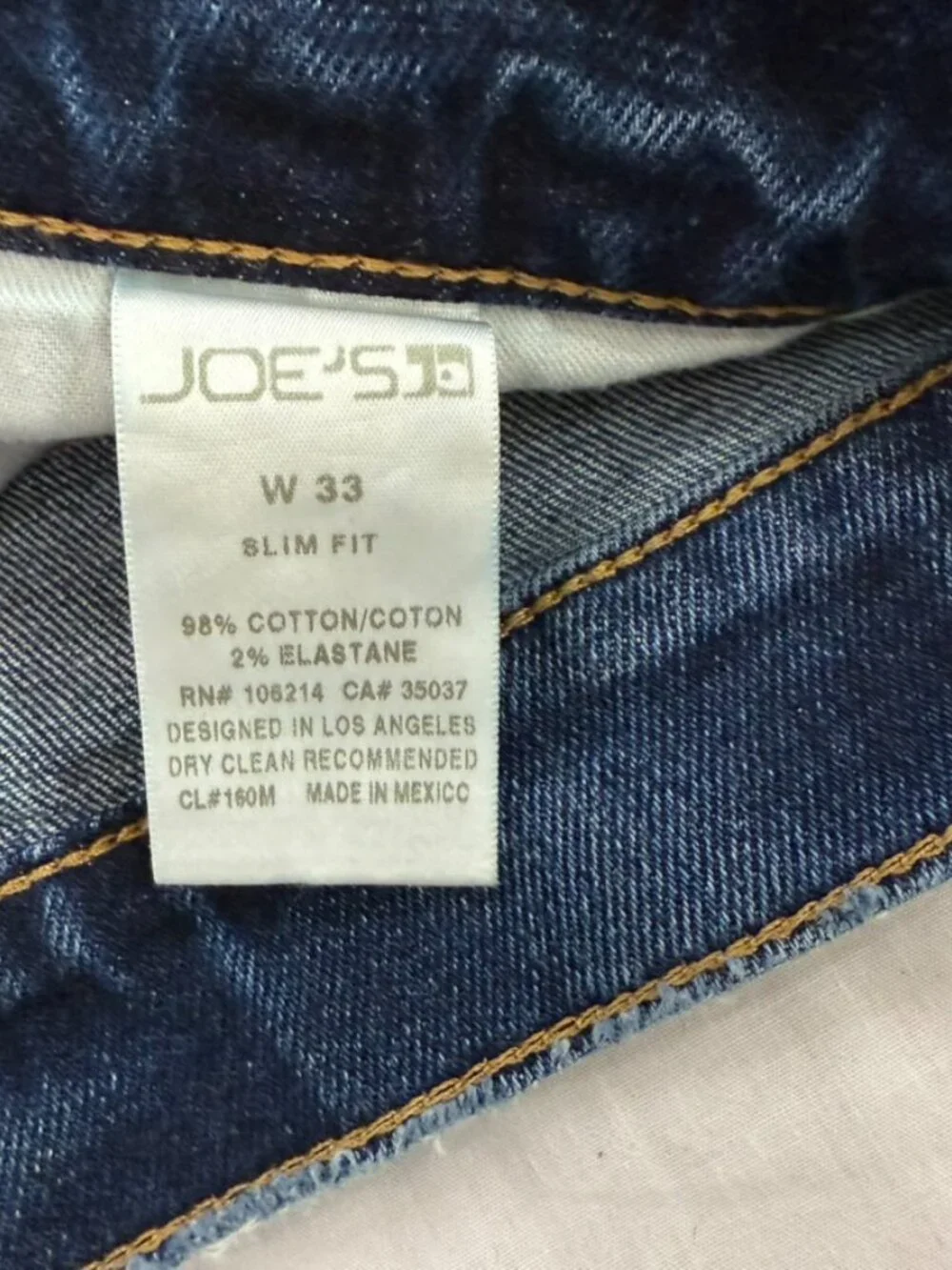 Joe’s Jeans Owen Slim Fit Distressed Men’s Blue Denim Jeans Size 33